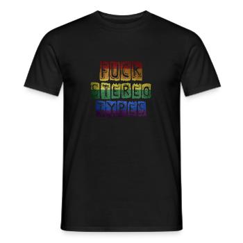 fuck stereotypical rainbow - Men's T-Shirt - black - Front - AI Model Male 178 light (178cm)