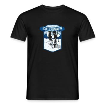 Schneeschuhwandern Wanderung Schnee Geschenk - Männer T-Shirt - Schwarz - Vorne - AI Model Male 178 light (178cm)