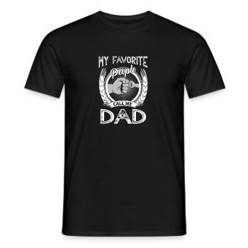 My Favorite People Call Me Dad Father's Day - Men's T-Shirt - black - Front - AI Model Male 178 light (178cm)