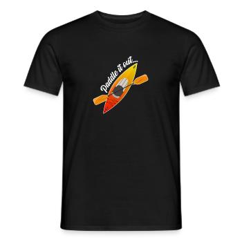 Kayaking Paddle It Out - Men's T-Shirt - black - Front - AI Model Male 178 light (178cm)