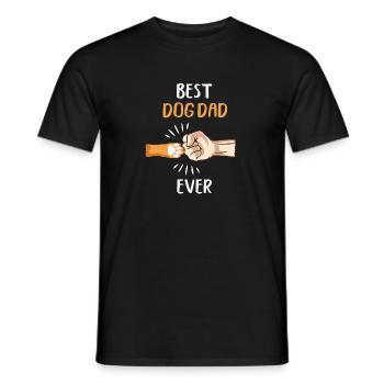 Meilleur chien papa jamais Meilleur chien papa père chien - T-shirt homme - noir - Devant - AI Model Male 178 light (178cm)