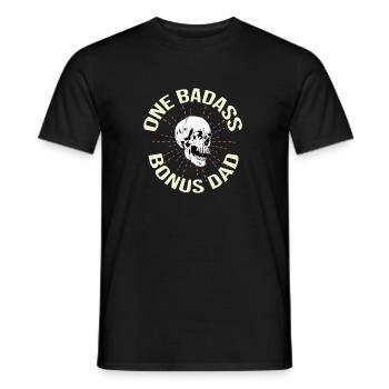 A badass bonus dad - Men's T-Shirt - black - Front - AI Model Male 178 light (178cm)