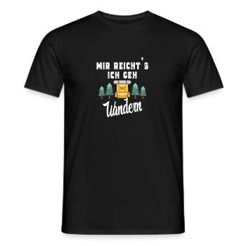 Mountaineers hiking hikers - Men's T-Shirt - black - Front - AI Model Male 178 light (178cm)