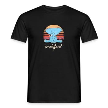 Irrelefant Elefant Wortwitz - Männer T-Shirt - Schwarz - Vorne - AI Model Male 178 light (178cm)