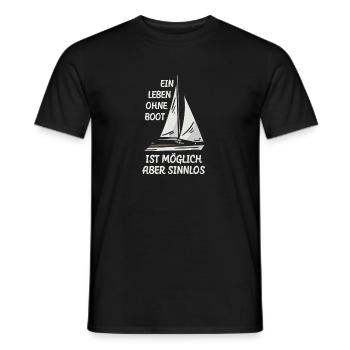 La vie sans bateau - T-shirt homme - noir - Devant - AI Model Male 178 light (178cm)