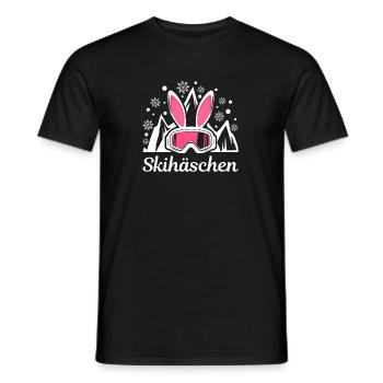 Skihase Apres Ski Snowboard Ski Urlaub Geschenk - Männer T-Shirt - Schwarz - Vorne - AI Model Male 178 light (178cm)