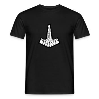 Thor Hammer Norse Mythology Viking - Männer T-Shirt - Schwarz - Vorne - AI Model Male 178 light (178cm)