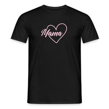 Maman Cœur - T-shirt homme - noir - Devant - AI Model Male 178 light (178cm)