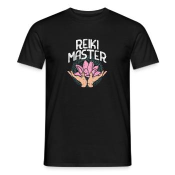 Guérison spirituelle - ReikiMeister - Fleur de Lotus - T-shirt homme - noir - Devant - AI Model Male 178 light (178cm)