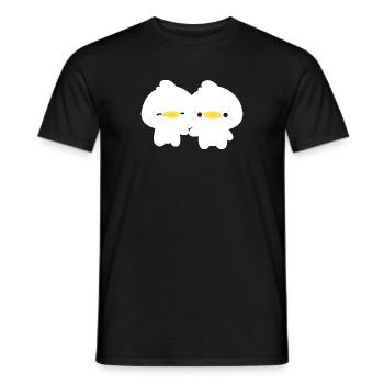 Couple de canards - T-shirt homme - noir - Devant - AI Model Male 178 light (178cm)