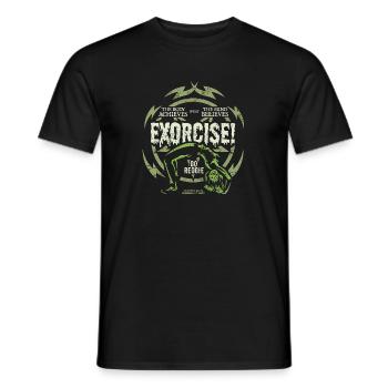 Funny Gym T Shirt Exorcise! für Horror Film Fans - Männer T-Shirt - Schwarz - Vorne - AI Model Male 178 light (178cm)