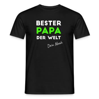 Bester Papa Der Welt Dein Noah Vorname Jungen - Männer T-Shirt - Schwarz - Vorne - AI Model Male 178 light (178cm)