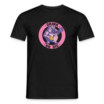 Team Saufen Bier Trinken - Lustiges Saufen - Männer T-Shirt - Schwarz - Vorne - AI Model Male 178 light (178cm)