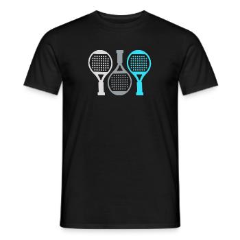 Padel Racket Motif Padel Tennis Player - Men's T-Shirt - black - Front - AI Model Male 178 light (178cm)