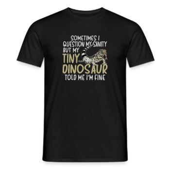 Tegu Eidechse Reptil Herpetologe - Männer T-Shirt - Schwarz - Vorne - AI Model Male 178 light (178cm)