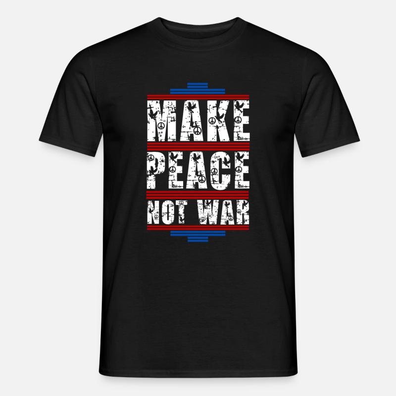 Make Peace Not War - Männer T-Shirt - Schwarz