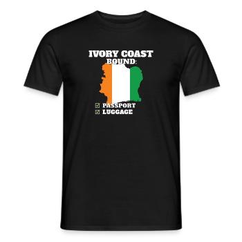 Ivory Coast Bound Country Travel Ivorian Flag - Men's T-Shirt - black - Front - AI Model Male 178 light (178cm)