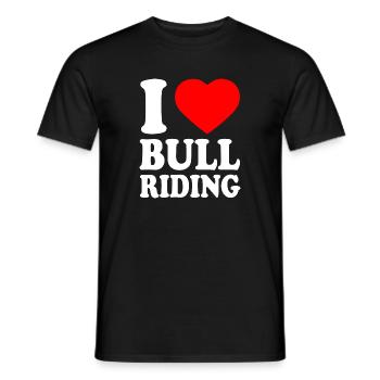 I love bull riding - Männer T-Shirt - Schwarz - Vorne - AI Model Male 178 light (178cm)
