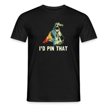 BJJ Brazilian Jiu-Jitsu - Men's T-Shirt - black - Front - AI Model Male 178 light (178cm)