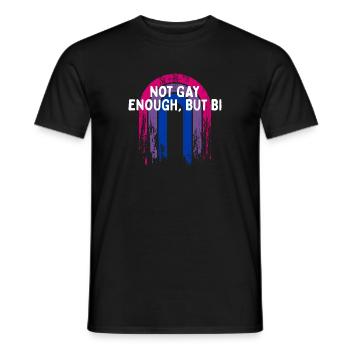 Pas assez gay mais bisexuel LGBTQ Bi Pride - T-shirt homme - noir - Devant - AI Model Male 178 light (178cm)
