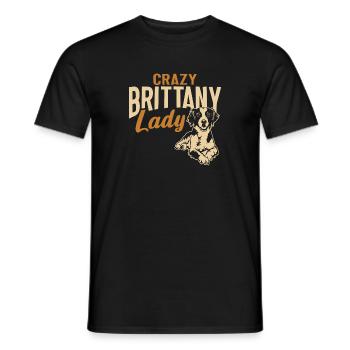 French Brittany Spaniel Epagneul Breton Gift - Men's T-Shirt - black - Front - AI Model Male 178 light (178cm)