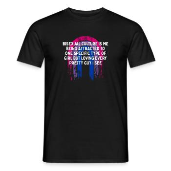Bisexual is Being Attracted Bi LGBTQ Bi Pride - Men's T-Shirt - black - Front - AI Model Male 178 light (178cm)