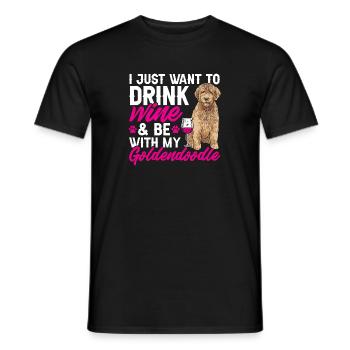 Goldendoodle Doodle Hund - Männer T-Shirt - Schwarz - Vorne - AI Model Male 178 light (178cm)