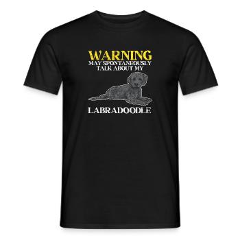 Labradoodle Dog - Men's T-Shirt - black - Front - AI Model Male 178 light (178cm)
