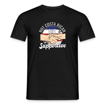 Pas costaricain mais voyageur de campagne solidaire - T-shirt homme - noir - Devant - AI Model Male 178 light (178cm)