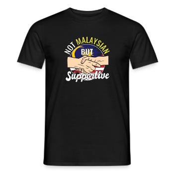 Pas malaisien mais voyageur de campagne solidaire - T-shirt homme - noir - Devant - AI Model Male 178 light (178cm)