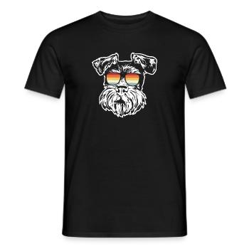 Schnauzer nain Chien Schnauzer - T-shirt homme - noir - Devant - AI Model Male 178 light (178cm)