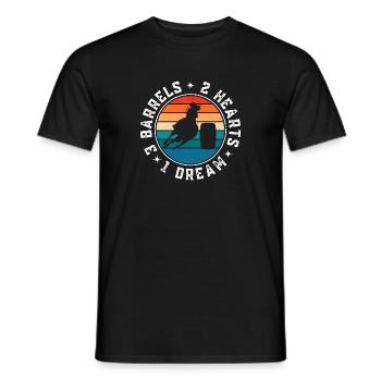 Cheval de course de barils de rodéo - T-shirt homme - noir - Devant - AI Model Male 178 light (178cm)