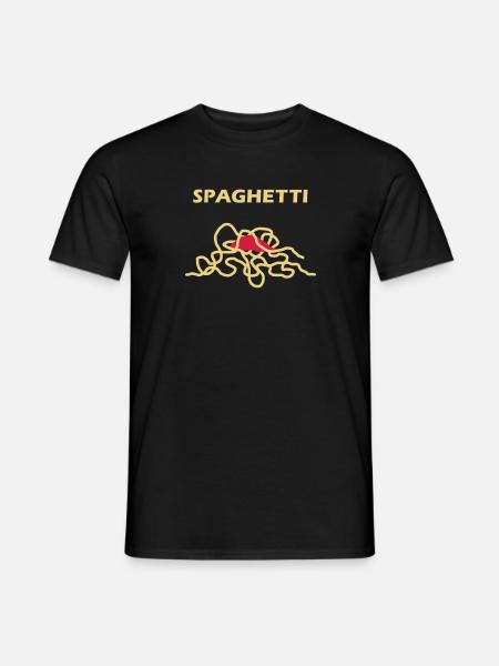 Spaghetti - V2 - Männer T-Shirt - Schwarz