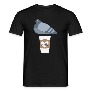 Ami Pigeon Café Ami - T-shirt homme - noir - Devant - AI Model Male 178 light (178cm)
