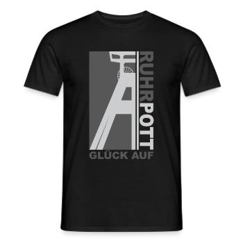 Ruhrpott Glück Auf - Männer T-Shirt - Schwarz - Vorne - AI Model Male 178 light (178cm)