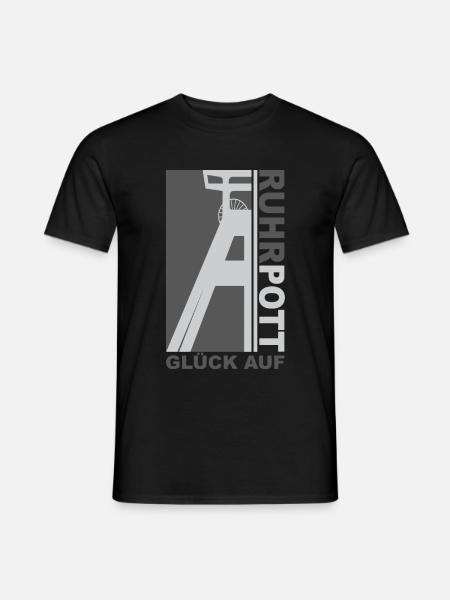 Ruhrpott Glück Auf - Männer T-Shirt - Schwarz