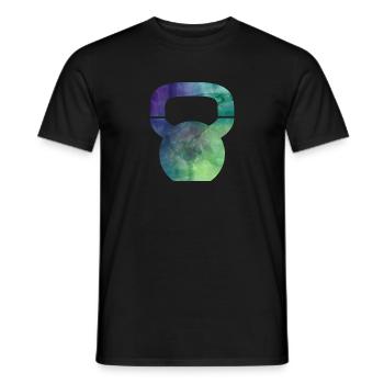 Kettlebell - Watercolor - Men's T-Shirt - black - Front - AI Model Male 178 light (178cm)