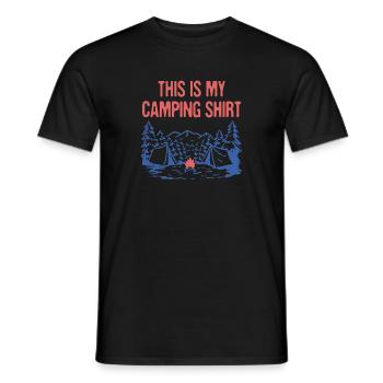 C’est mon camp de camping-shirt drôle camp d’humour de camp - T-shirt homme - noir - Devant - AI Model Male 178 light (178cm)