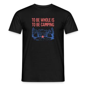 Être entier, c’est être camping Citation de motivation - T-shirt homme - noir - Devant - AI Model Male 178 light (178cm)