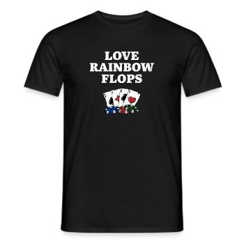 Love Rainbow Flops Casino Poker Jeu Poker - T-shirt homme - noir - Devant - AI Model Male 178 light (178cm)
