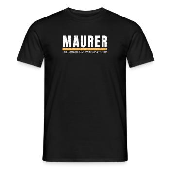 Maurer weil Superheld kein offizieller Beruf ist - Männer T-Shirt - Schwarz - Vorne - AI Model Male 178 light (178cm)