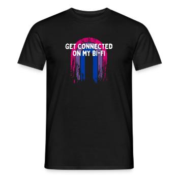 Connectez-vous sur My Bi-Fi Bi-Fi Bisexual Friends Bi Bi - T-shirt homme - noir - Devant - AI Model Male 178 light (178cm)