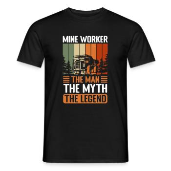 Miner Men Miners Helmet - Men's T-Shirt - black - Front - AI Model Male 178 light (178cm)