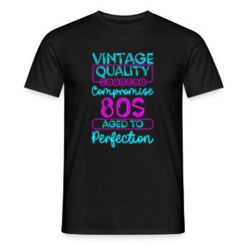 Luminous colours Cool Nostalgia - Men's T-Shirt - black - Front - AI Model Male 178 light (178cm)