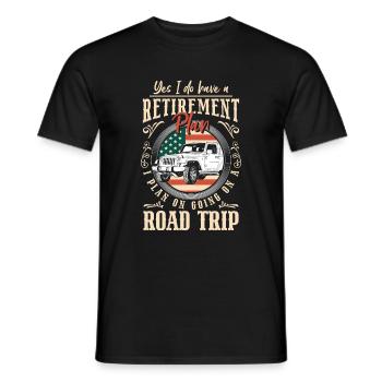 Vacances en plein air Voiture Nouveau Monde - T-shirt homme - noir - Devant - AI Model Male 178 light (178cm)