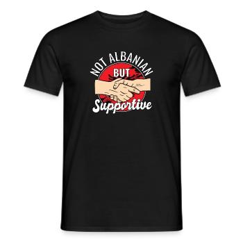 Pas albanais mais un voyage de campagne favorable - T-shirt homme - noir - Devant - AI Model Male 178 light (178cm)