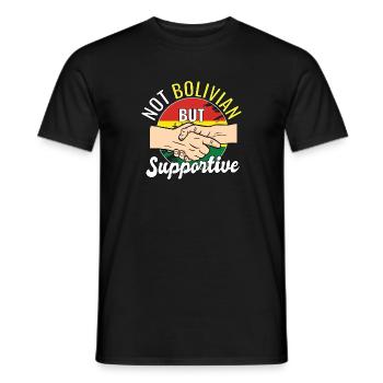 Pas bolivien, mais un pays favorable aux voyages - T-shirt homme - noir - Devant - AI Model Male 178 light (178cm)