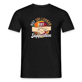 Not Sri Lankan But Supportive Country Traveler - Men's T-Shirt - black - Front - AI Model Male 178 light (178cm)