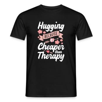 Kuscheln Freundin - Männer T-Shirt - Schwarz - Vorne - AI Model Male 178 light (178cm)