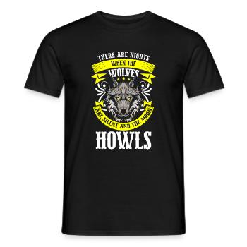 Wolf Rudel Nordisch - Männer T-Shirt - Schwarz - Vorne - AI Model Male 178 light (178cm)